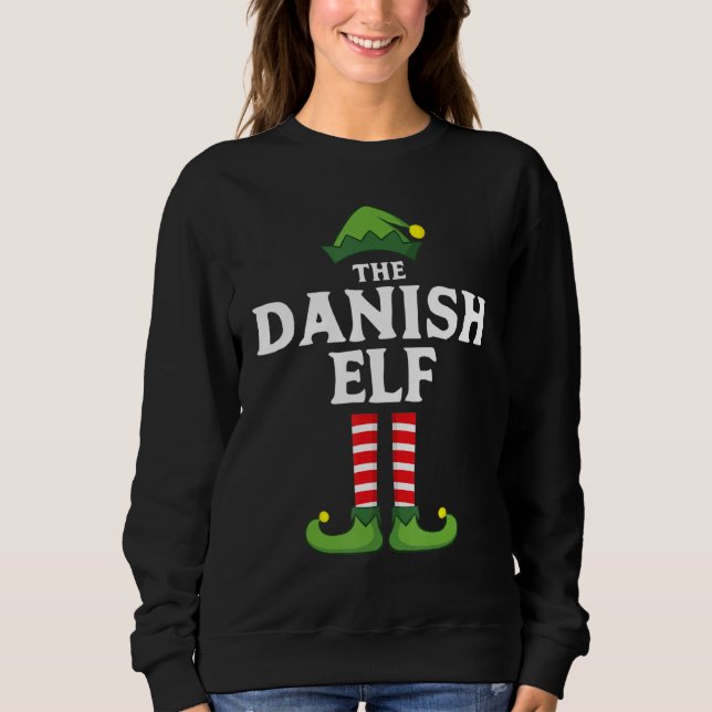 Camiseta Parabéns do Grupo Familiar Dinamarquês Elf Matchin (Frente)