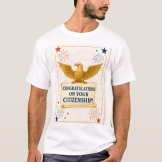 Camiseta Parabéns Elegantes de Cidadania dos Estados Unidos