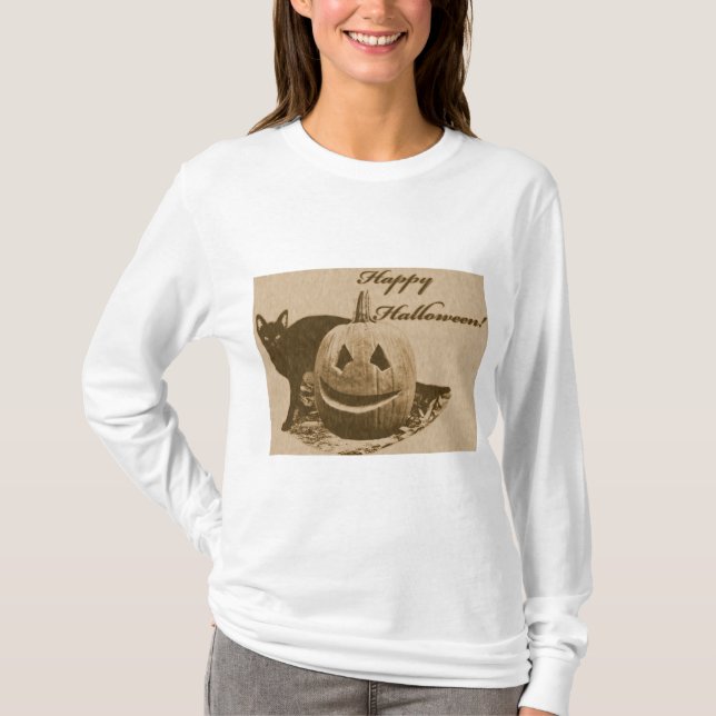 Camiseta Parabéns Feliz Dia das Bruxas (Frente)