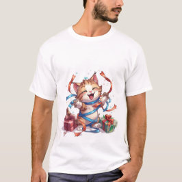 Camiseta Parabéns Gatinho Celebração ✨🎉