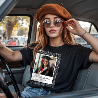 Camiseta Parabéns Graduado Correspondência Família Foto Per