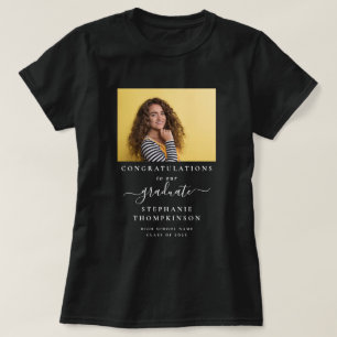 Camiseta Parabéns Graduado Foto Família Formatura Branco