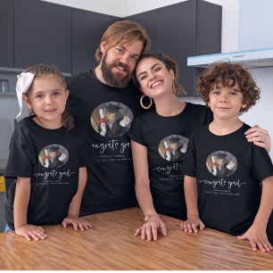 Camiseta Parabéns Graduado Script Branco Foto Graduação