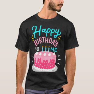 Camiseta Parabéns para mim festa de aniversário 