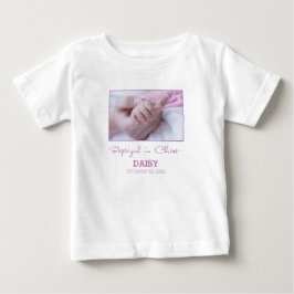 Camiseta Parabéns pelo Batismo da Menina Personalizado para