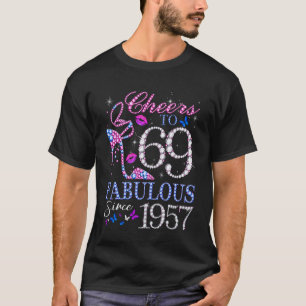 Camiseta Parabéns pelos 69 Fabulosos Desde 1957 69º Anivers