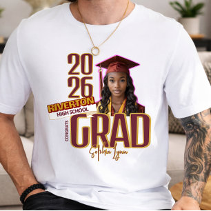 Camiseta Parabéns Personalizados Turma de Formatura 2026