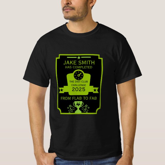 Camiseta Parabéns por perda de peso (Frente)