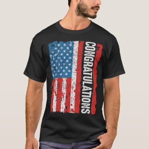 Camiseta Parabéns Trump American Flag