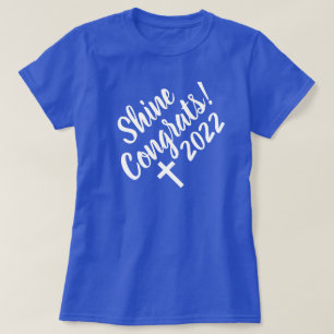 Camiseta Parabéns White Cross Time to Shine Graduation Blue