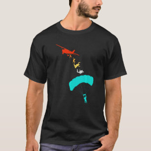 Camiseta Paracaidista engraçado pula do avião saltando de p