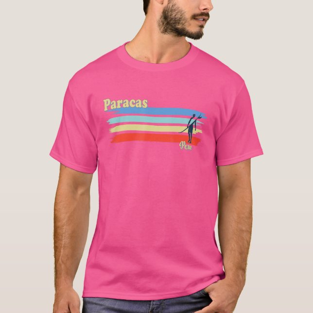 Camiseta Paracas Peru Surfing Beach (Frente)