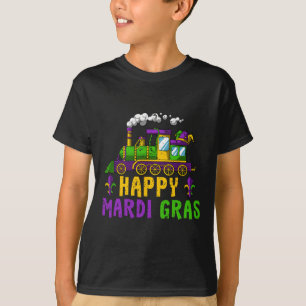 Camiseta Parada de Carnaval de Comboio Feliz Mardi Gras Jes