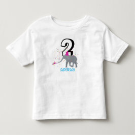 Camiseta Parada de elefante - Menina de Aniversário de Anim