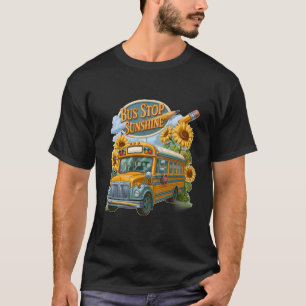 Camiseta Parada de Ônibus Escola do Sol e Girassóis