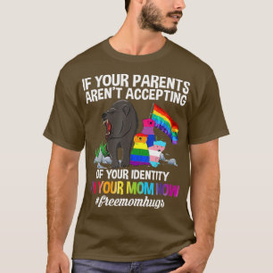 Camiseta Parada do Orgulho LGBTQ Livre Mamãe Abraça Gama Ur