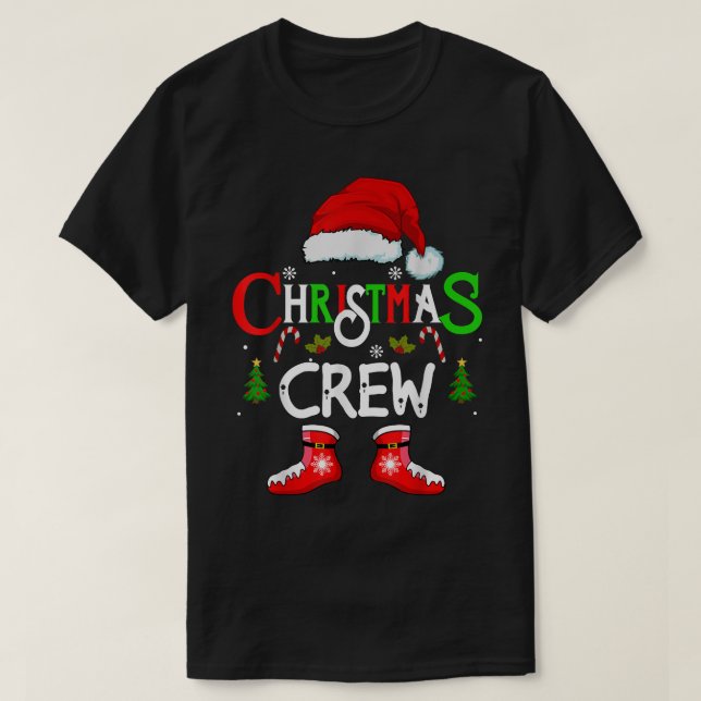 Camiseta Parada Familiar de papais noeis do Xmas Squad, uma (Frente do Design)