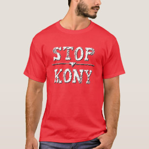 Camiseta PARADA KONY da deterioração do Grunge