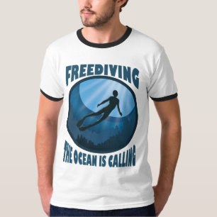 Camiseta Parada - O Oceano Está Chamando O Mergulhador Subm