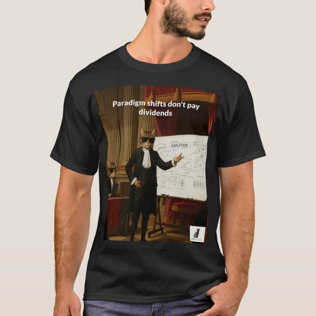 Camiseta Paradigma Shifts Don't Pay Dividends - Catpitalist (Frente)