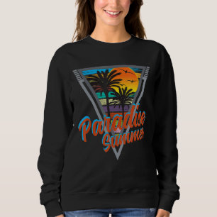 Camiseta Paradise Summer Retro anos 80 Tropical Beach Sunse