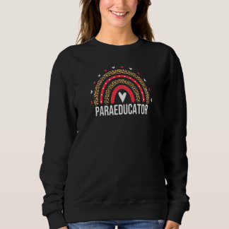 Camiseta Paraeducadora Feminina Leopardo Arco-íris Para Mul