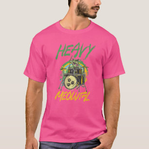 Camiseta Parafuso de Gato de Gato de Gato de Pedra de Metal