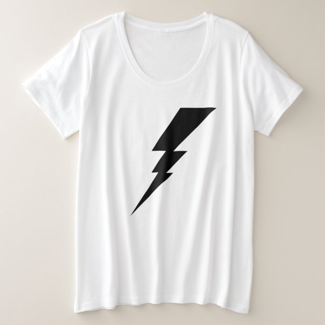 Camiseta Parafuso de raio preto (Frente do Design)