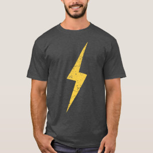Camiseta Parafuso de relâmpago amarelo do vintage
