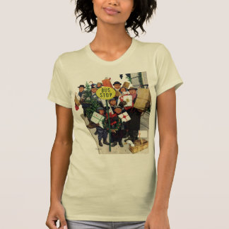 Camiseta Paragem do autocarro no Natal