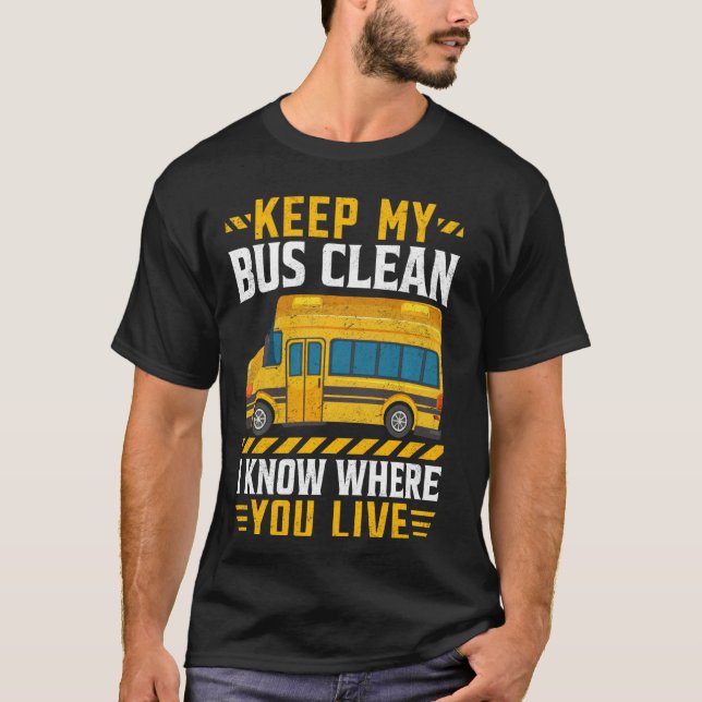Camiseta Paragens de Tráfego Escolar de Condutores de Barra (Frente)