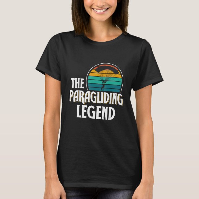 Camiseta Paragliding Legend Paraglider Glider Pilot Paragli (Frente)
