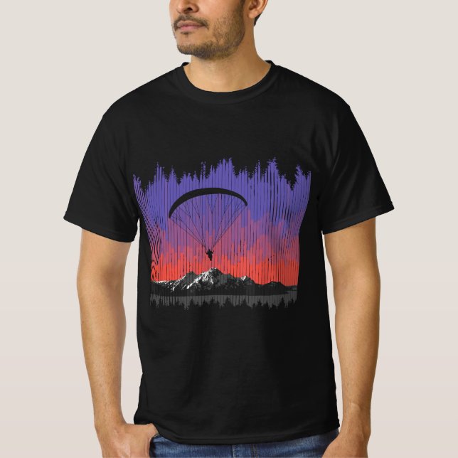 Camiseta Paragliding Paragliding Pilot Flying Mountains Mou (Frente)