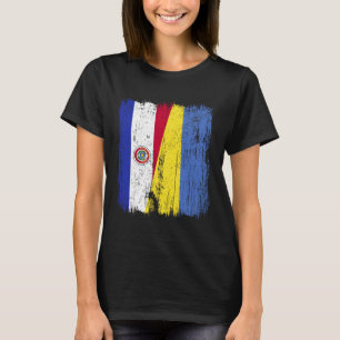 Camiseta Paraguai Ucrânia Meia Bandeira Paraguaio Ucraniano