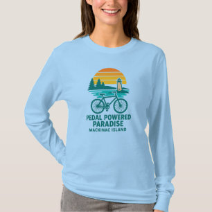Camiseta Paraíso baseado em pedal Bicicleta Ilha Mackinac