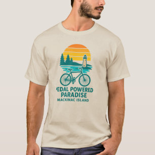 Camiseta Paraíso baseado em pedal   Bicicleta Ilha Mackinac