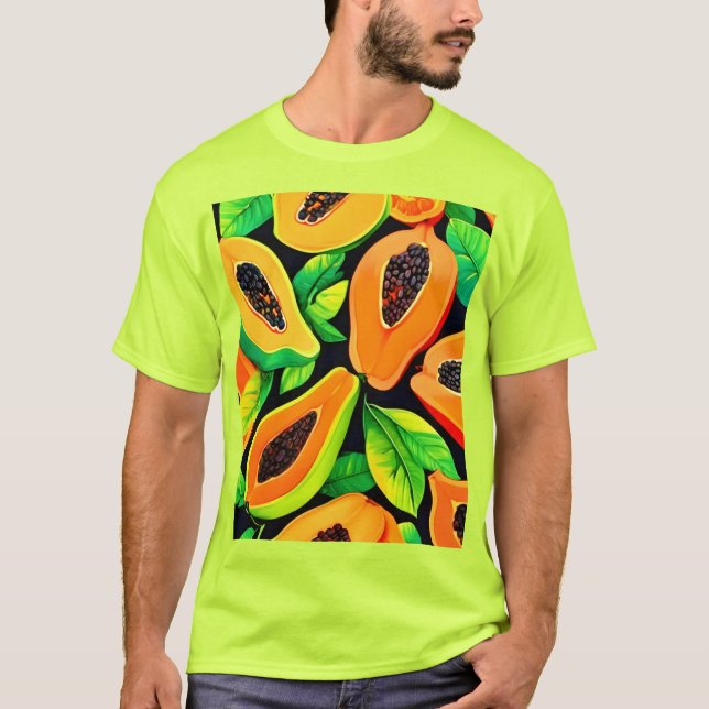 Camiseta Paraíso da Papaya Tropical (Frente)