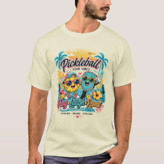 Camiseta Paraíso de Pickleball de Verão – Jogue • Ria • Rep