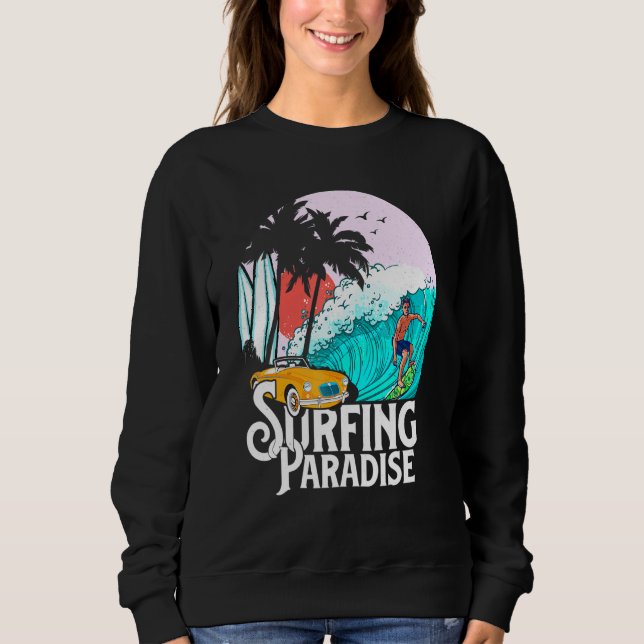 Camiseta Paraíso de Surfe de Verão (Frente)