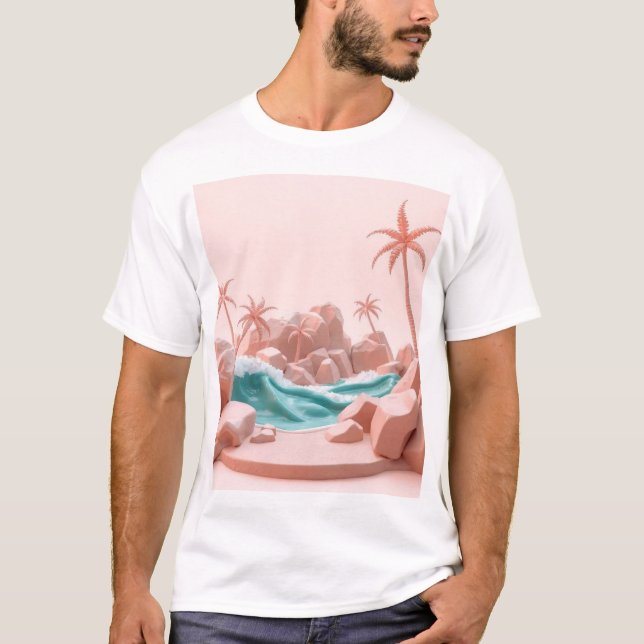 Camiseta Paraíso de tinta tropical (Frente)