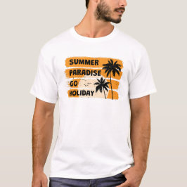 Camiseta Paraíso de Verão Vá de Férias