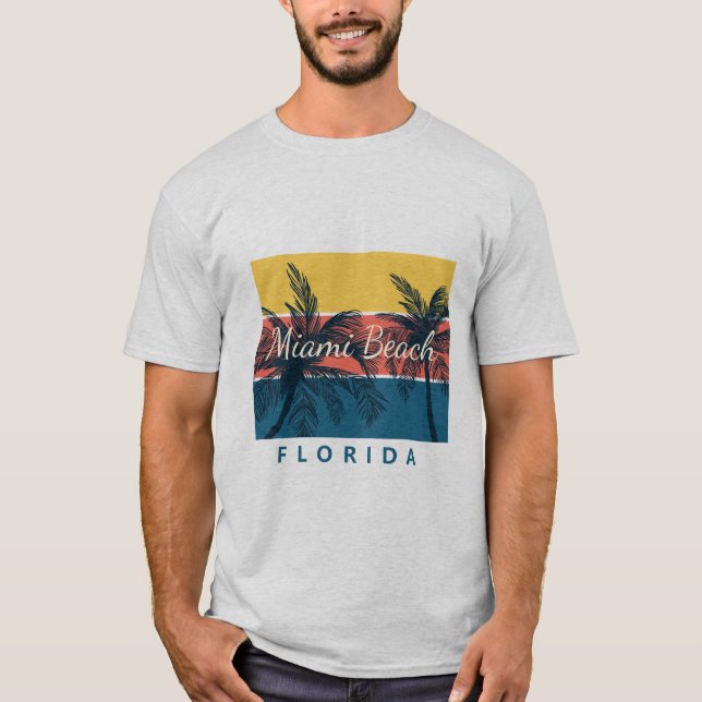 Camiseta Paraíso do Surf Miami Beach Flórida (Frente)