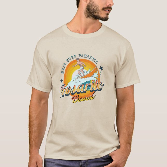 Camiseta Paraíso do Surf Rosarito Beach Baja - México (Frente)