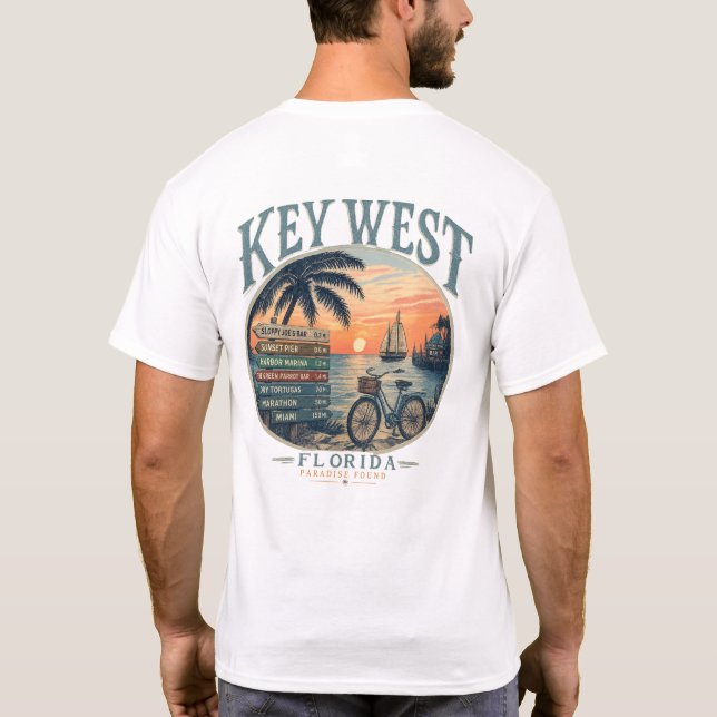 Camiseta Paraíso Encontrado em Key West (Verso)