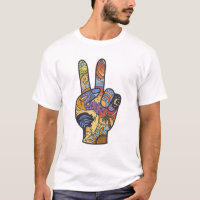 Paraíso na Mão Símbolo de Paz Arte Colorida
