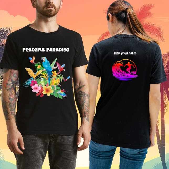 Camiseta Paraíso Pacífico Encontre Sua Calma (Criador carregado)