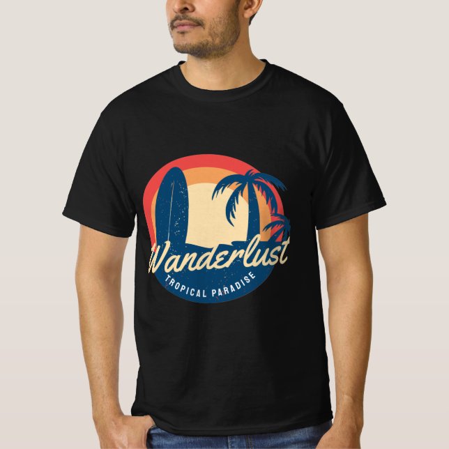 Camiseta Paraíso Tropical Wanderlust (Frente)