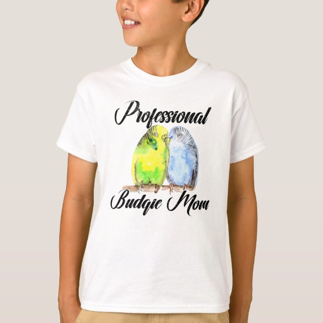 Camiseta Parakeet Budget Mama Budget Watercolor (Frente)