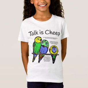 Camiseta Parakeet Talk é Chá Cheep Sweet