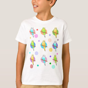 Camiseta Parakeets & teste padrão de bolinhas